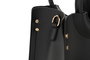 Lucky Bees 1229 Bolso Cruzado Mujer, Bolso de Cuero de Polivinilo, Elegante y Versátil, Color Negro, 28x13x22 cm